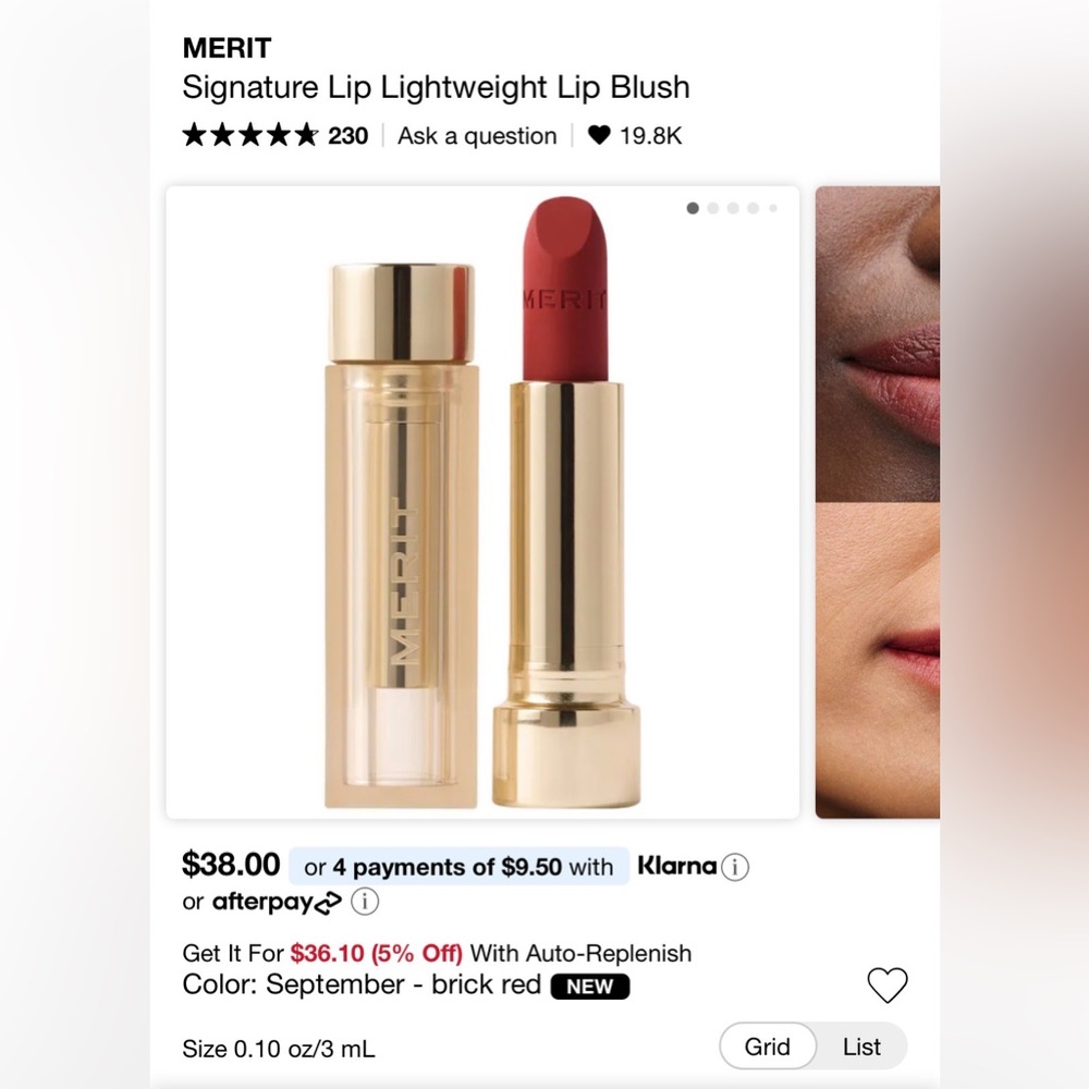 Merit Signature Lip Blush - September